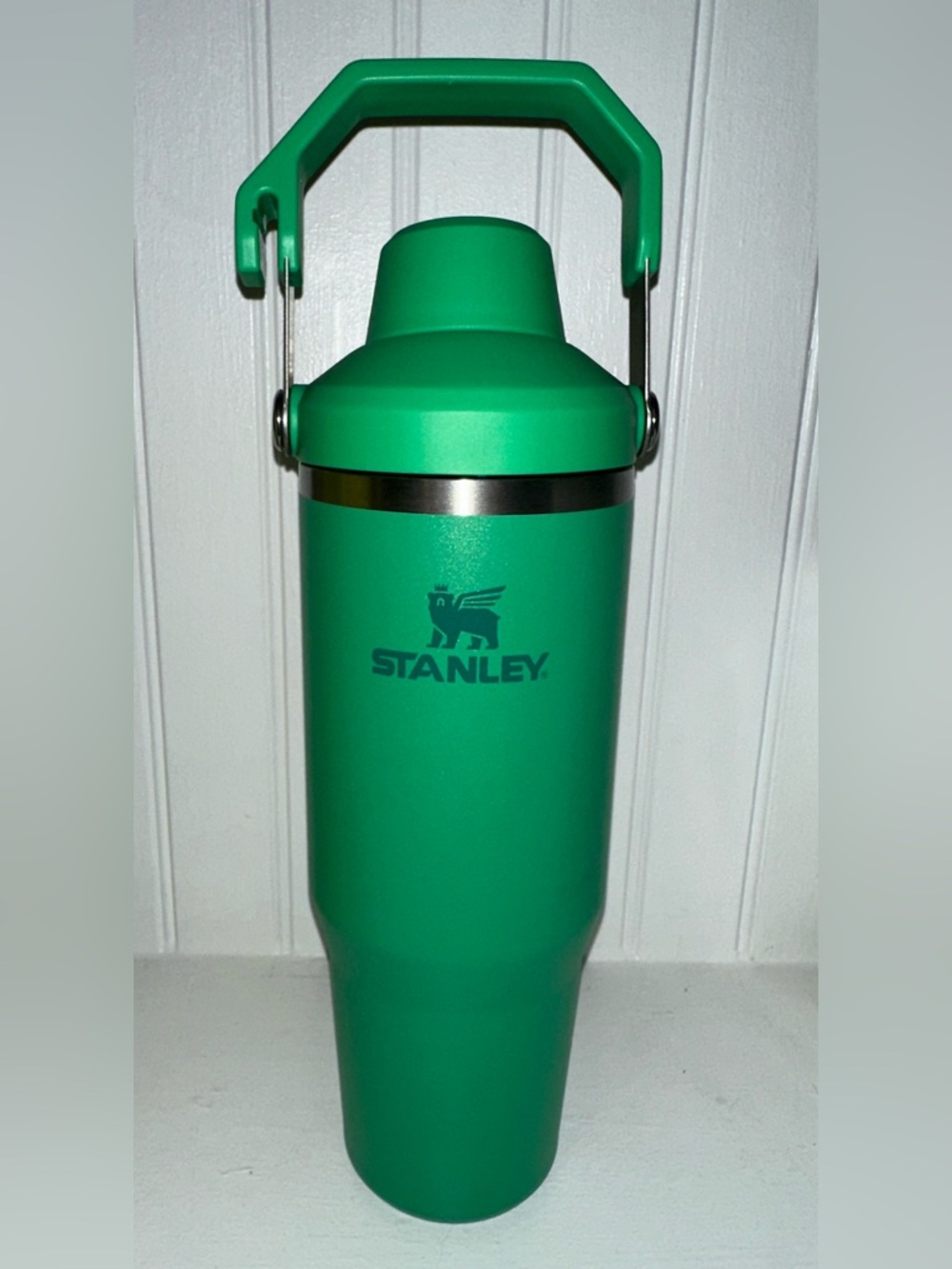 Stanley Bright Green Travel Tumbler with Carry Handle